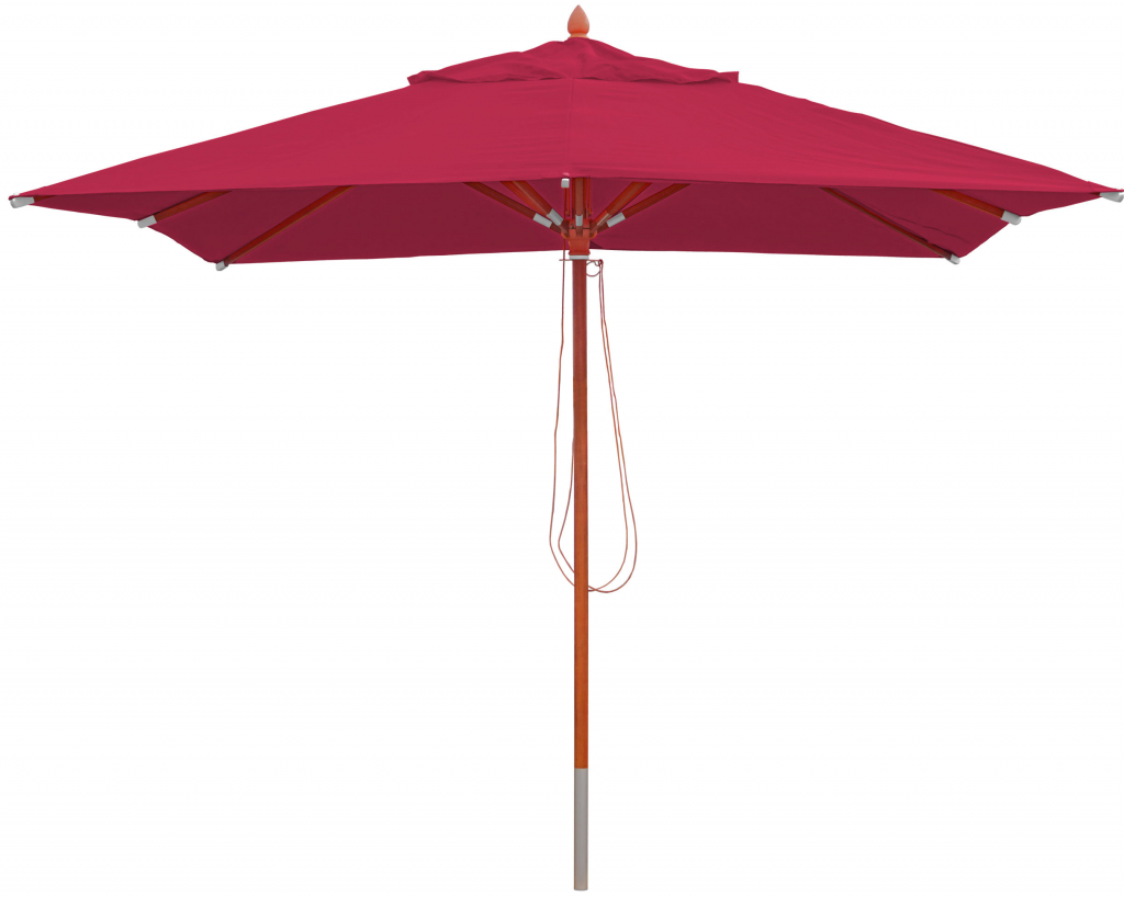 Toile pour la gastronomie parasol en bois HWC-C57, carré 3x3m polyester Toile pour la gastronomie parasol en bois HWC-C57, carré 3x3m polyester