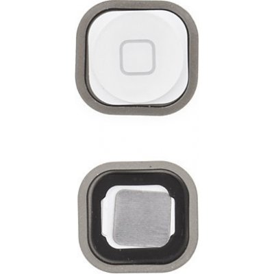 AppleMix Tlačítko Home Button se silikonovou podložkou pro Apple iPod touch 5.gen. / 6.gen. - bílé - kvalita A+