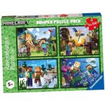RAVENSBURGER Minecraft 4x100 dílků – Zboží Mobilmania