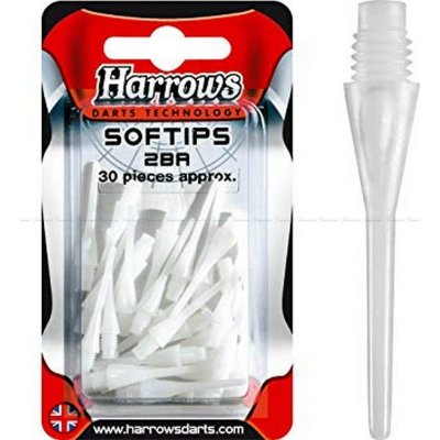 Harrows Hroty Dimple soft plastové biele 30 ks/bal 26mm závit 2BA – Zboží Dáma