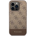 Pouzdro Guess 4G Stripe iPhone 14 Pro hnědé – Sleviste.cz