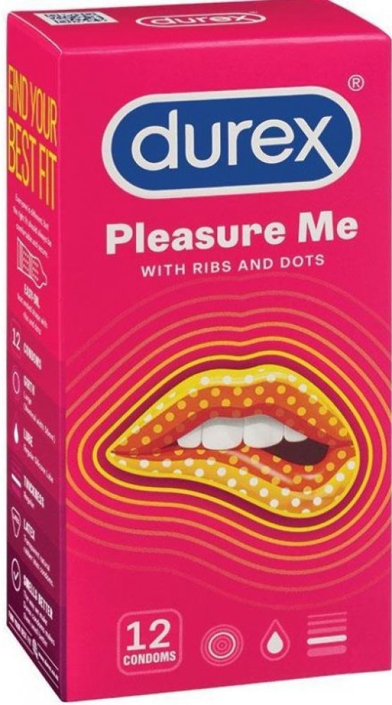 Durex Pleasure Me kondom s vroubky a výstupky 12 ks | Srovnanicen.cz