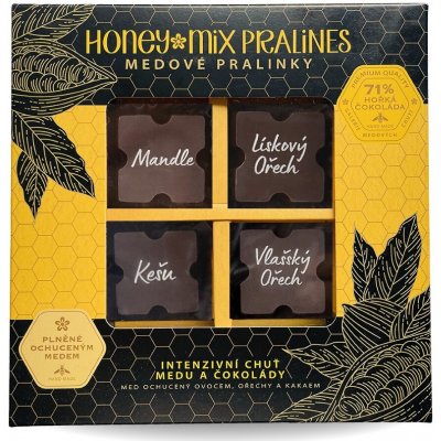 HoneyMix Medové pralinky plněné medem a ořechy 4 x 12 g – Zboží Dáma
