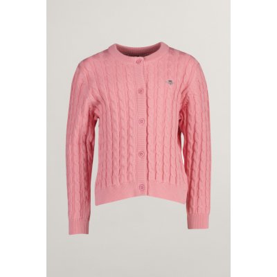 Gant Shield Cotton Cable Cardigan Geranium Pink – Hledejceny.cz