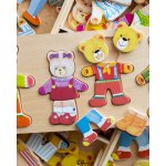 Bigjigs oblékací puzzle v krabičce Medvědí rodinka – Zboží Dáma