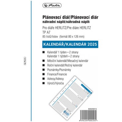 Herlitz A7 týdenní 2024 – Zboží Mobilmania