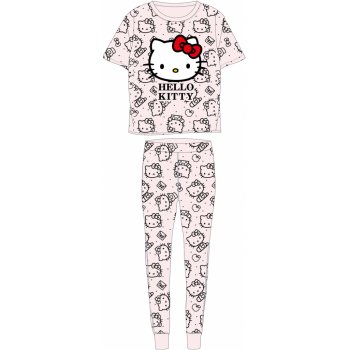 Hello Kitty 53042418 dámské pyžamo kr.rukáv starorůžové