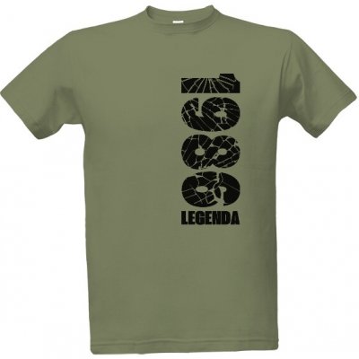 Tričko s potiskem Rok 1986 legenda černý nápis pánské khaki – Hledejceny.cz