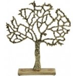 Kovový strom života Wesly zlatý 37x31x5 cm – Zboží Živě