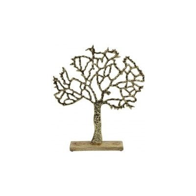 Kovový strom života Wesly zlatý 37x31x5 cm – Zboží Živě