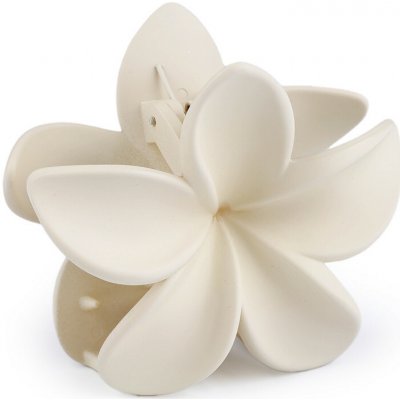 Skřipec do vlasů květ Varianta: 1 béžovobílá, Balení: 1 ks – Zboží Mobilmania