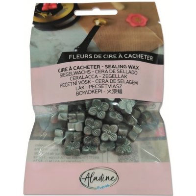 Aladine Pečetní vosk granulovaný vert de gris nacré stříbrný – Zboží Dáma