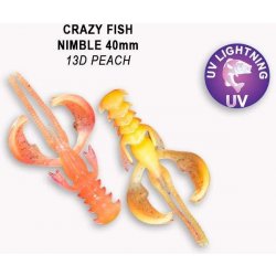 Crazy Fish Nimble 4 cm 13D Peach 9 ks