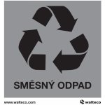 Walteco Recyklace - směsný odpad, 92x92mm, samolepka Množství: 5 ks , 21180BP1 – Zboží Dáma