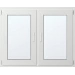 Soft Dvoukřídlé plastové okno 120x100 cm OS+OS se sloupkem – HobbyKompas.cz