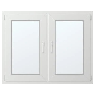 Soft Dvoukřídlé plastové okno 120x100 cm OS+OS se sloupkem – HobbyKompas.cz