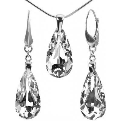 Stříbrný set kapka Argent Swarovski Elements LSW164S