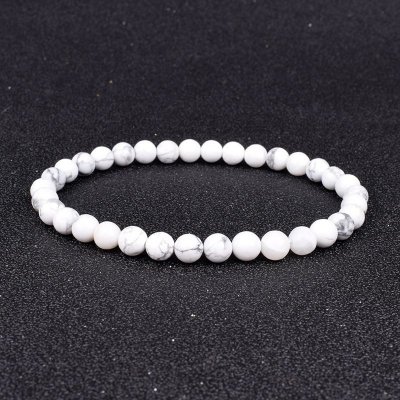 Nubis korálkový bílý Howlit KN317 – Zboží Mobilmania