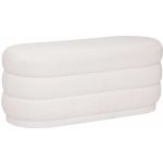 Atmosphera Puf do obývacího pokoje Sinan, látka s boucle efektem, 100 x 40 cm bílá – Sleviste.cz