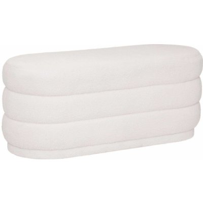 Atmosphera Puf do obývacího pokoje Sinan, látka s boucle efektem, 100 x 40 cm bílá – Sleviste.cz