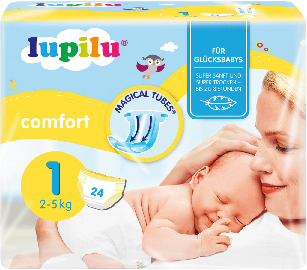 Lupilu Premium Comfort 1 Newborn 2-5 kg 24 ks
