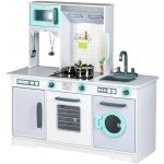 Ecotoys dřevěná kuchyňka s pračkou a vybavením – Zboží Dáma