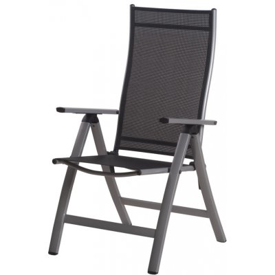 Zahradní křeslo Sun Garden Křeslo LONDON stříbrná/černá – Sleviste.cz