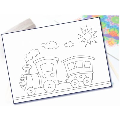 Radost v písku Šablona na pískování jednoduchý vláček A5 148 x 210 mm – Zboží Dáma Radost v písku Šablona na pískování jednoduchý vláček A5 148 x 210 mm – Zboží Dáma