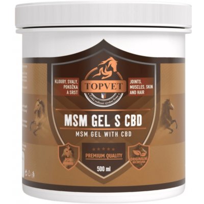 Topvet MSM gel s CBD pro koně 500 ml – Zboží Mobilmania