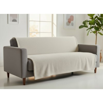 Mybesthome Přehoz na sedačku - pohovku - deka LOREN béžová 170x210 cm – Hledejceny.cz