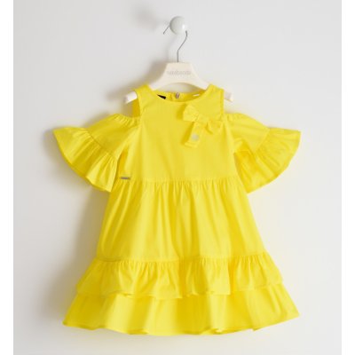 Sarabanda šaty letní tkané s odlehčenými rukávy žlutá