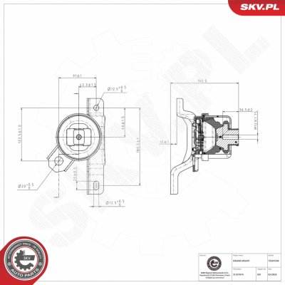 Zavěšení a uložení motoru ESEN SKV 75SKV294 – Zboží Mobilmania