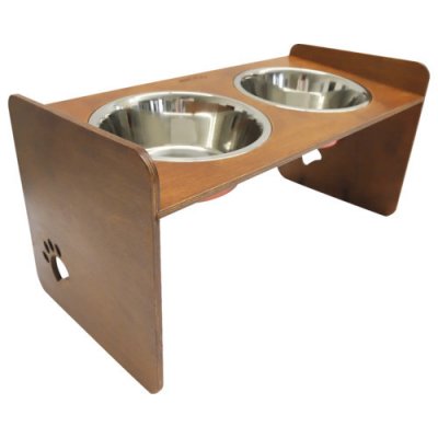 Stojan na misky pro psy Dogbar RACIO L pro velká plemena 2x miska 2,5 l 62 x 36 x 34 cm