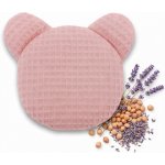 BocioLand TEDDY nahřívací polštářek s třešňovými pecičkami a levandulí pudrově růžový – Zboží Mobilmania
