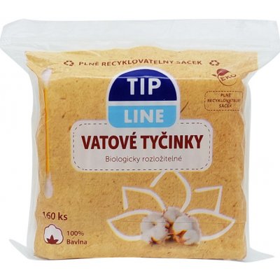 Tip Line vatové tyčinky EKO 160 ks – Zboží Dáma