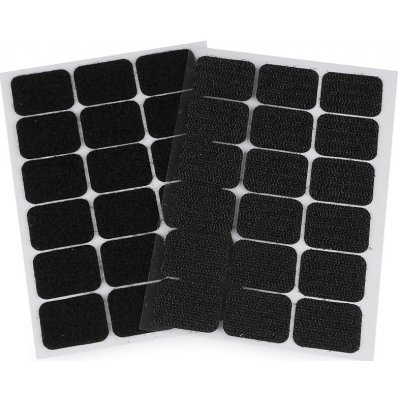 Suchý zip samolepicí obdélníčky 25x32 mm Varianta: 2 černá, Balení: 1 karta 46392/101149/212937 – Hledejceny.cz
