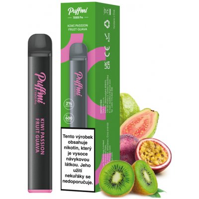 Puffmi TX600 Kiwi Passion Fruit Guava 20 mg 600 potáhnutí 1 ks – Zboží Mobilmania