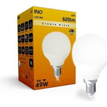 INQ LED žárovka E14 ilum.9W P45 Teplá bílá