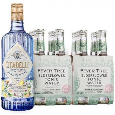 Citadelle Jardin d'été 41,5% 0,7 l & Fever Tree Elderflower Tonic 8 x 0,2 l (set) – Sleviste.cz