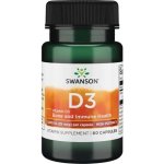 Swanson Vitamín D3 1000 iu Cholekalciferol 60 kapslí – Hledejceny.cz