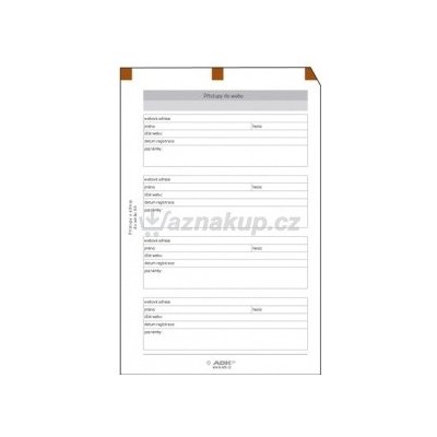 ADK náplň do diáře A5 přístupy do webu formulář – Zboží Živě