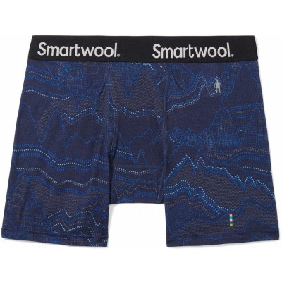  M MERINO PRINT BOXER BRIEF BOXED mist blue blurred