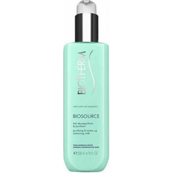 Biotherm Biosource odličovací mléko pro normální až smíšenou pleť Purifying & Make-Up Removing Milk 200 ml