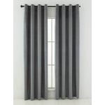 MKLuzkoviny.cz Sametové zatemňovací závěsy Cesar šedé - 140 x 160 cm (2ks) - kroužky – Zboží Dáma