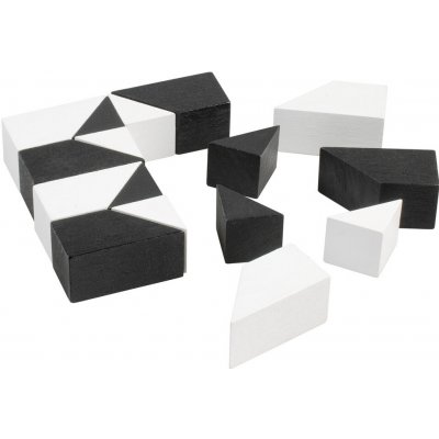 Detoa Hlavolam Tangram černobílý – Hledejceny.cz