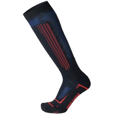 Mico Medium Weight Superthermo Primaloft Merino Ski Socks nero/rosso/azzurro