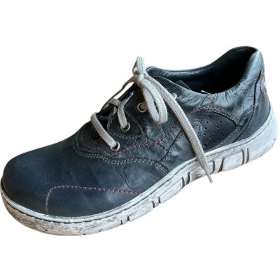 Kacper 2-1185 dámské kožené polobotky šedomodrá – Sleviste.cz