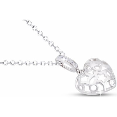 Ellami Řetízek s přívěskem, srdce s ozdobnými průřezy ve tvaru hvězdiček 3001926 – Sleviste.cz