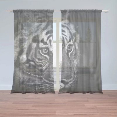 Záclony Černobílý tygr: 2 ks - 150x250 cm - Sablio – Hledejceny.cz