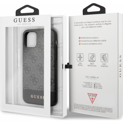 Pouzdro Guess 4G Stripe iPhone 11 Pro šedé – Zboží Mobilmania